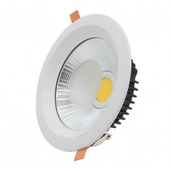 Downlight LED Redondo Blanco COB 30W, corte 210mm